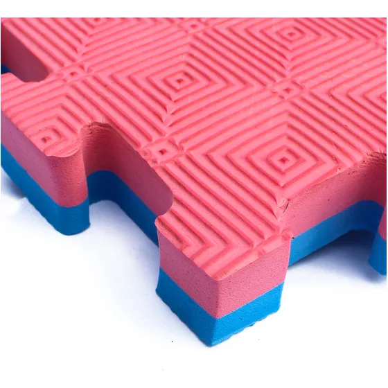 Plancha Tatami 1mt X 1mt X 2cm Rojo/azul