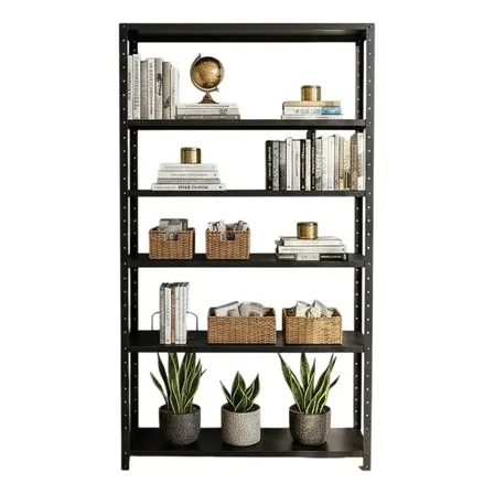 Estante Industrial de Aço Dmecom com 6 Bandejas Preta, 190x90x27cm