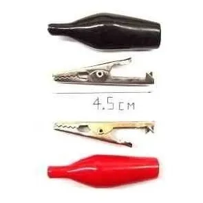 Pinza Tipo Caimán De 4.5cm Negro Y Rojo Mayor Y Detal 