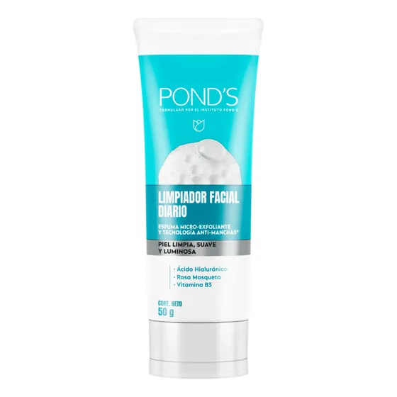 Ponds Limpiador Facial Diario Exfoliante Acido Hialuronico