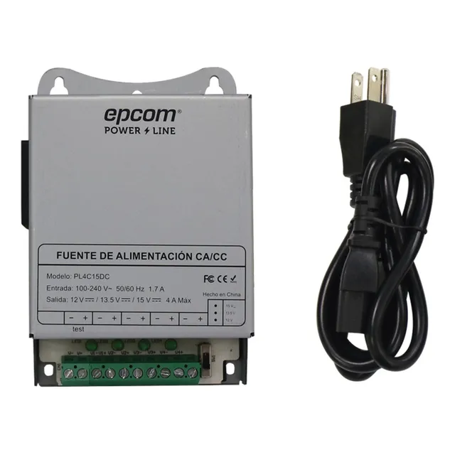Fuente De Poder Metálica Para 4 Cámaras, Pl-4c-15dc