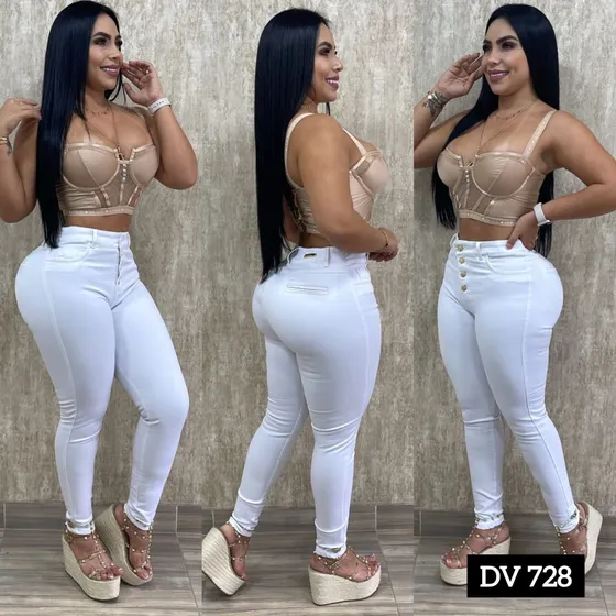 Studio Jeans Pantalon De Dama Levanta Cola Moda Colombiana 