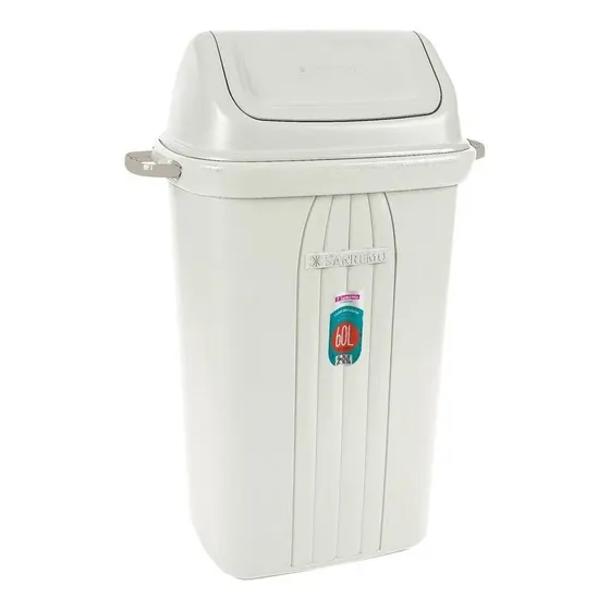 Lixeira Basculante Com Tampa 3x Mais Resistente 60 Litros Nf