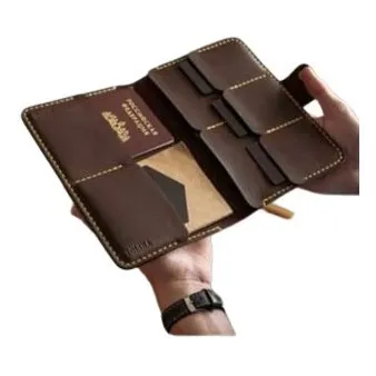 Porta Pasaporte Tipo Tarjetero Elaborado En Cuero Genuino