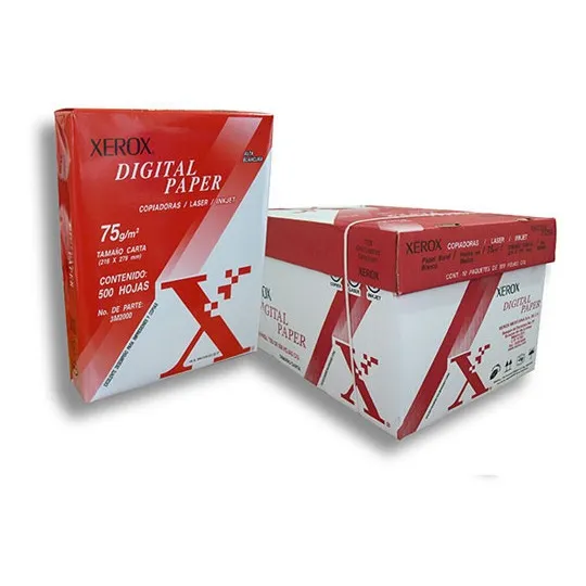 Papel Bond Xerox 75g/m² 10 X 500 Hojas De Tamaño Carta /v Color Blanco