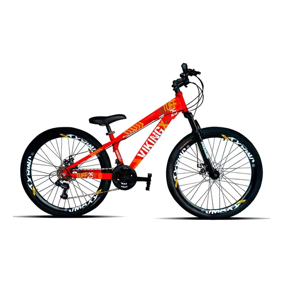Bicicleta mountain bike VikingX Tuff 25 R26 tamanho do uadro 13.5" - vermelho