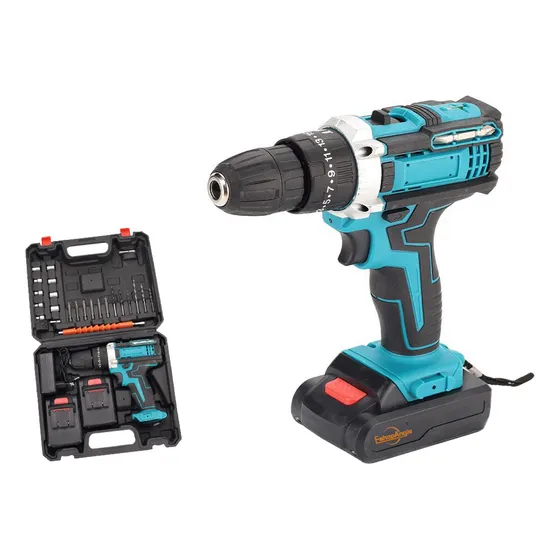 Taladro Inalámbrico 68vf 2 Baterías Destornillador + Brocas + Dados + Puntas Perforación Doble Impacto Eshopangie