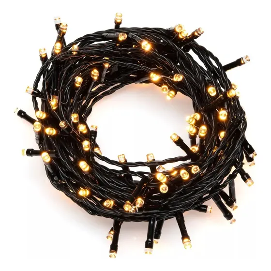 Luz De Navidad Calida Multicolor 4.5m 100 Luces Arbolito