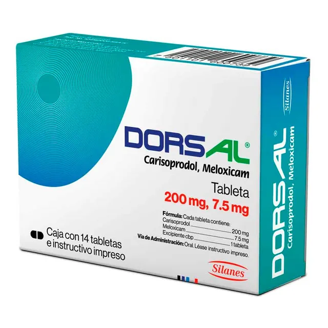 Dorsal Tableta 200 Mg/7.5 Mg, 14 Tabletas