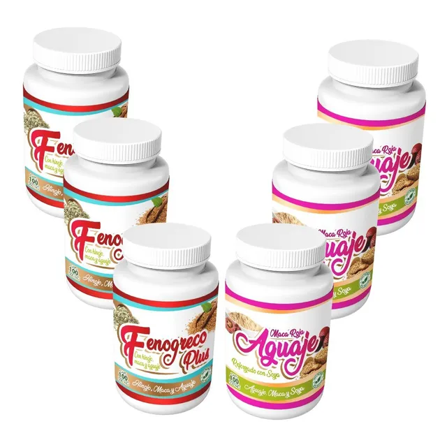 Pack Fenogreco + Aguaje 100cp. Aumenta Glúteos/busto/piernas