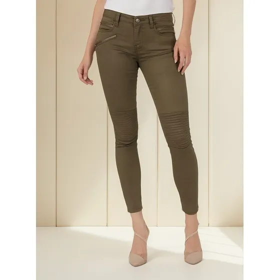 Pantalones Jeans Moto Marca Numero Verdes Elastizados
