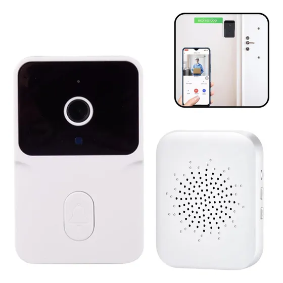Timbre Inalámbrico Smart Para Portero Visor Wifi Camara Hd
