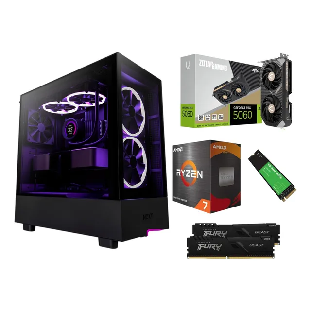 Pc Gamer H5 Elite Rtx 5060 Ryzen 7 5700g 1tb Nvme 32g Ram
