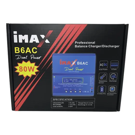Carregador Bateria Lipo Imax B6-ac Fonte Embutida Mini Tamya