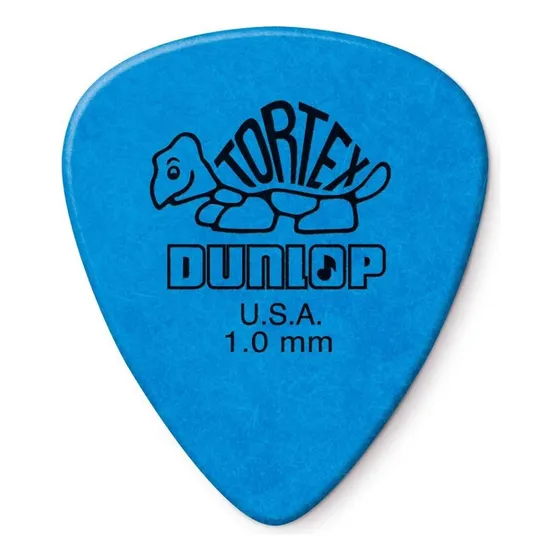 Palheta Dunlop Tortex Azul 1,00mm 418r1.0 (pacote Com 6)