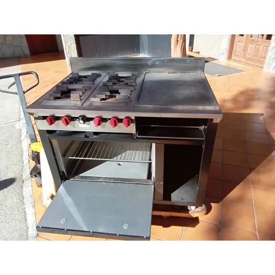 Cocina Mstar 4 Hornillas + Gratinador + Horno. Nueva 100%