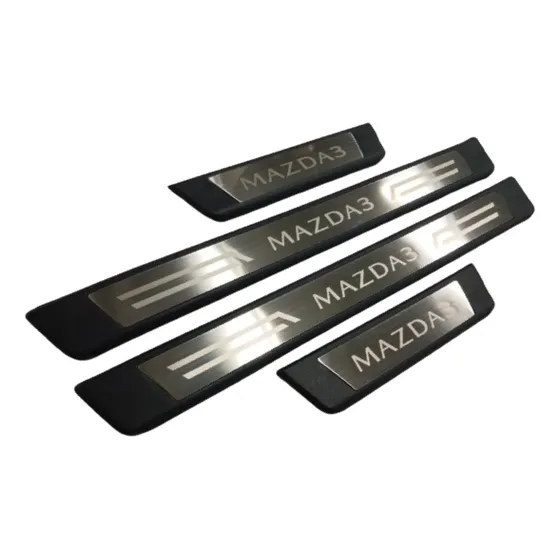 Pisapuertas Posapies Mazda 3 Protector Acero Y Plastico