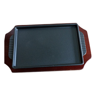 Plato Hierro Base Madera 21x12 Cm/s.o.s.cocina Plato Hierro Base Madera 21x12 Cm/s.o.s.cocina