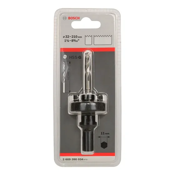 Mandril Para Sierras Copa Bosch 1-1/4 A 8 9/32 + Broca