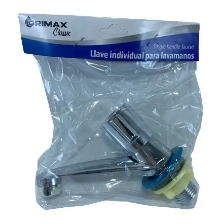 Llave Para Lavamanos Sencilla Pomo Cromado
