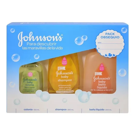 Pack Johnson's Baby® Shampoo + Colonia + Baño Líquido