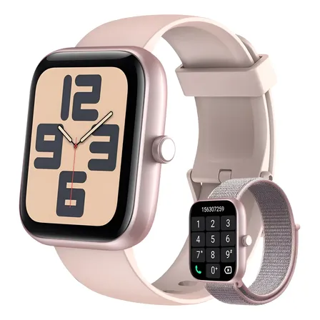 Relógio Smartwatch 1.83 Feminino Rosa Saúde E Notificações Rosa