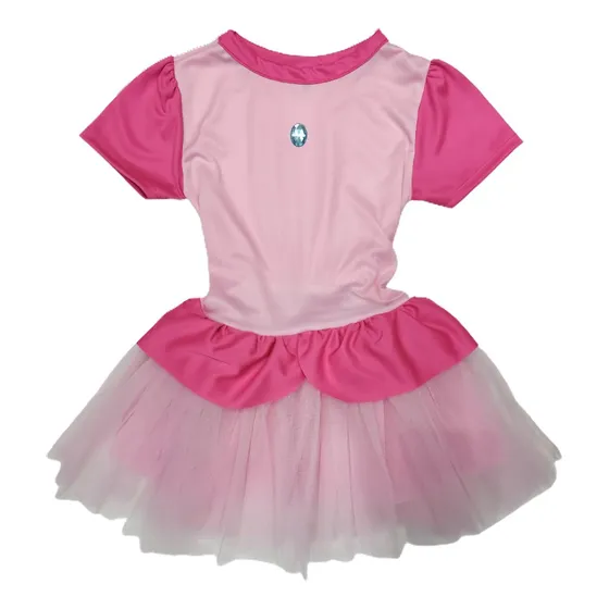 Vestido Disfraz Peach Tutu Princesa De Mario Bross 