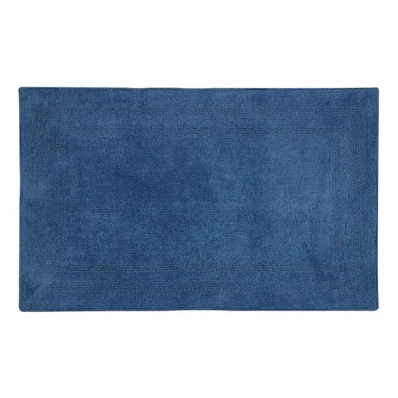 Alfombra Baño Reversible Algodon 20.9 X 33.9 In Color Azul