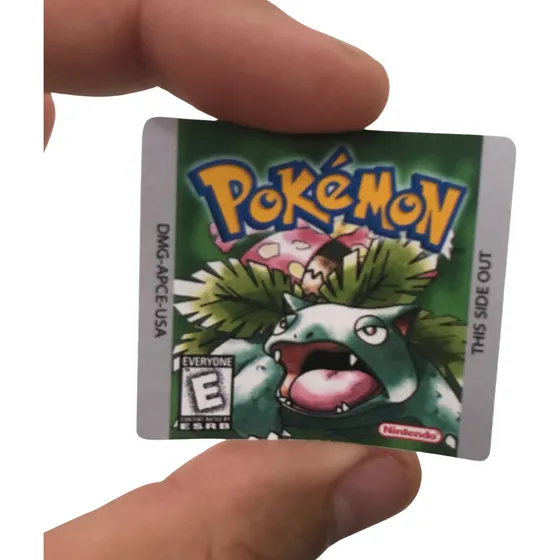 1x Label Game Boy Color Pokémon Green, Red - Alta Qualidade
