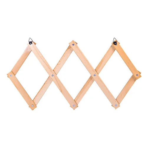 Perchero Plegable De Madera Kennedy Con Medida De 7.7x33x6cm Color Beige