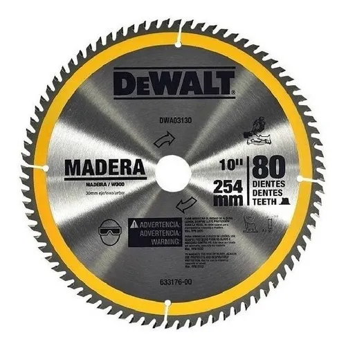 Disco Sierra Circular 10 In 80 Dientes Dwa03130 Dewalt Color Gris