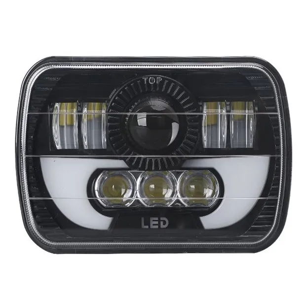 Faro Led 7 Pulgadas Cuadrado 90w Modelo Jeep 