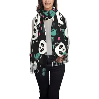 Bufanda Larga De Invierno Con Diseño De Panda, Suave Y Cálid Bufanda Larga De Invierno Con Diseño De Panda, Suave Y Cálid