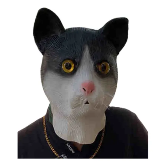 Máscara De Gato De Látex Disfraz