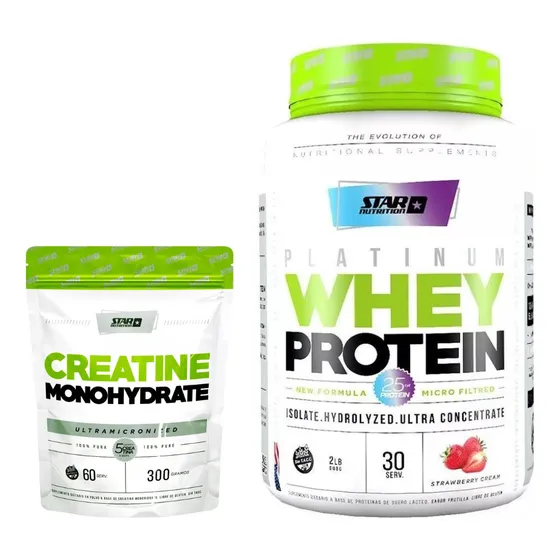Proteina Whey X 1kg + Creatina X 300gs Gr Star Nutrition !