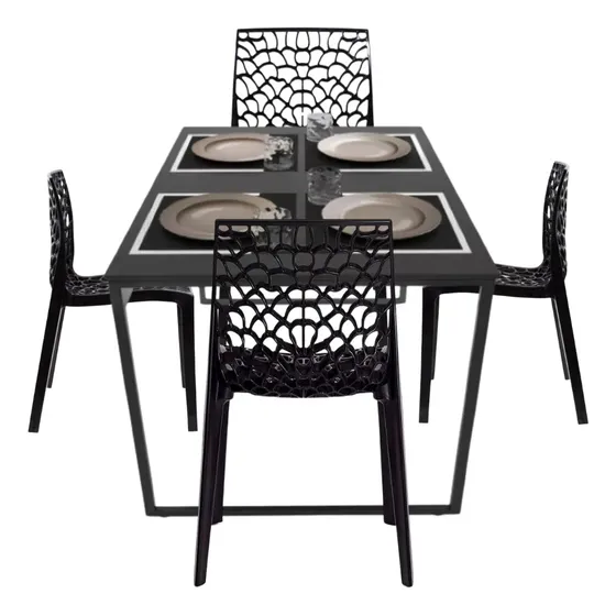 Set Vintage Mesa Jantar 120x90 4 Cadeiras Gruvyer