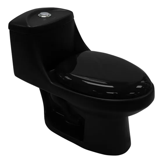 Sanitario Wc One Piece Ecológico Negro Mate Imperia