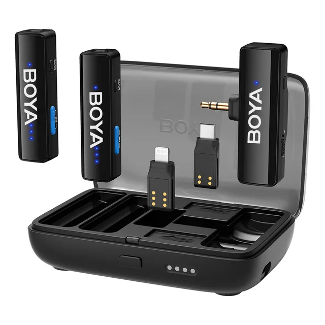 2 Micrófono Inalámbrico Solapa Lavalier Boyalink 2.0 Negro