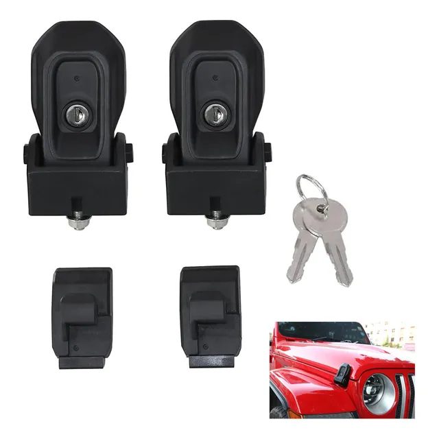 Par Candado Laterales Cofre Para Jeep Wrangler Jl Con Llave