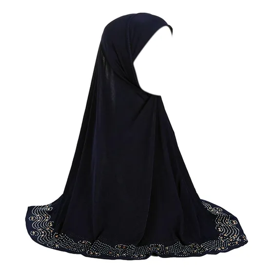 Zgmyc Hijab Musulmán Con Diamantes De Imitación Brillantes