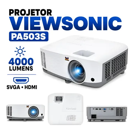 Projetor Mini Viewsonic Value Pa503s 4000lm Branco/cinza 127 Branco/cinza 127/220v