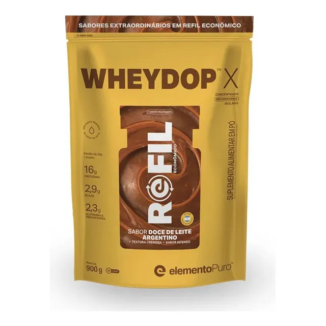 Suplemento Wheydop X Elemento Puro Whey Protein Refil 900g