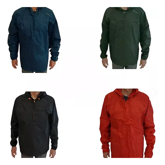 Chaqueta Impermeable Cortaviento Quechua Para Caballeros 