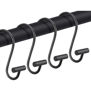 Ganchos Para Cortina De Baño Forma T De Acero Negro 12 Pzas Ganchos Para Cortina De Baño Forma T De Acero Negro 12 Pzas