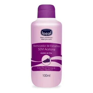 Removedor De Esmaltes Ideal Sem Acetona 100ml Removedor De Esmaltes Ideal Sem Acetona 100ml