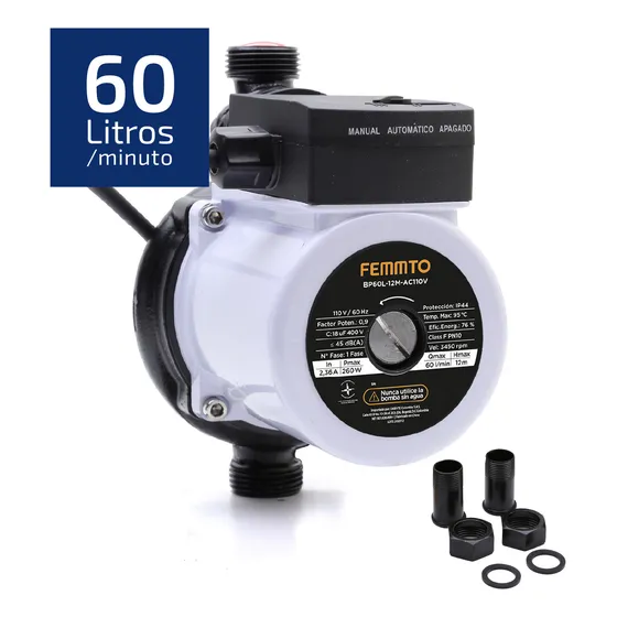 Bomba Presurizadora 1/3HP Bp60l-12m 260w - 110v 4 Baños