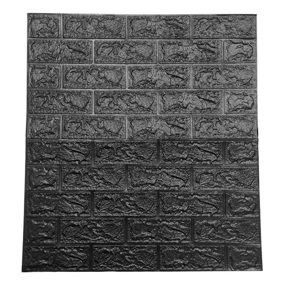 Pared 3d Autoadhesivo Panel Tipo Ladrillo Ccol Negro