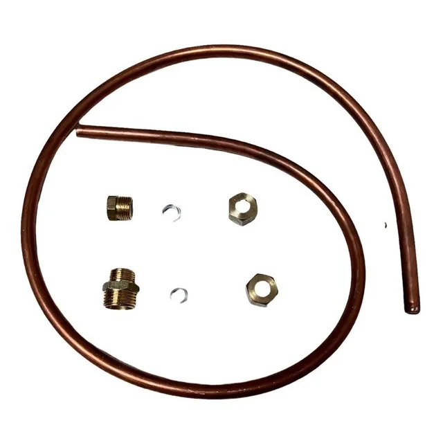 Kit Conexión Hogar + 1 Mt Caño Cobre 1/4 + Tuercas + Virolas