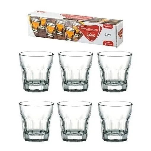 Copo Shot De Vidro Dose Com 6 Peças 53ml Premium