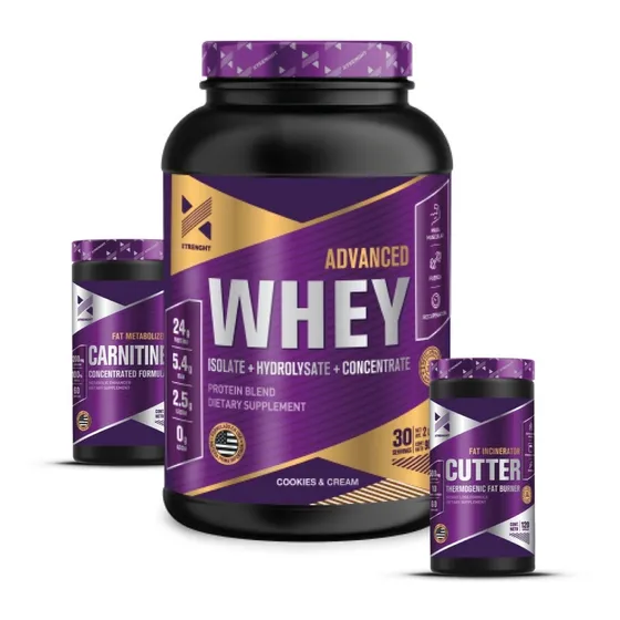 Combo Advanced Whey Protein + L-carnitina + Cutter Xtrenght 